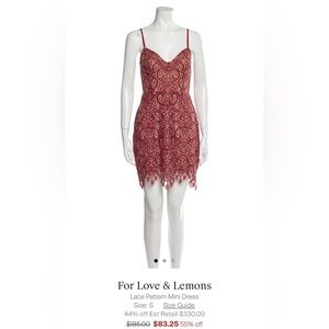 NWT for love and lemons lace dress